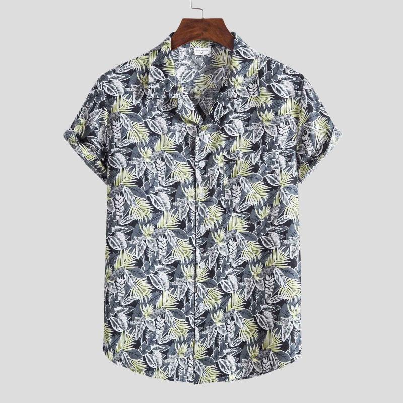 Outdoor Trendy Men's All-match Shirt 2021 New Fashion Lapel Print Short-sleeved Button Men's Outdoor Casual Shirt#g30, Gray
Outdoor Trendy Men's All-match Shirt 2021 New Fashion Lapel Print Short-sleeved Button Men's Outdoor Casual Shirt#g30, Gray