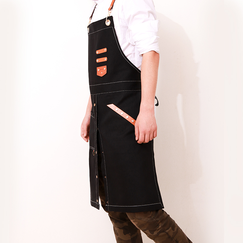 Apron Korean fashion cowboy cafe tea shop barber men and women restaurant work clothes custom printed LJ200815