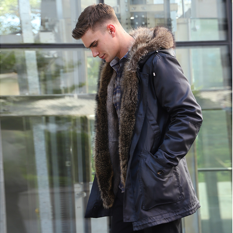 Sheepskin jacket men's natural winter coats shearling jacket men motorcycle real fur coat leather and genuine fur 201201