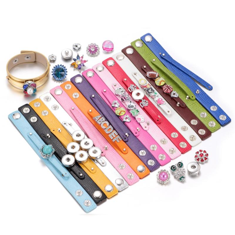 Charm Bracelets Wholesale Snap Button Bracelet&Bangles 10 Color High Quality Leather Fit 18mm DIY Snaps Jewelry SZ0370k
Charm Bracelets Wholesale Snap Button Bracelet&Bangles 10 Color High Quality Leather Fit 18mm DIY Snaps Jewelry SZ0370k