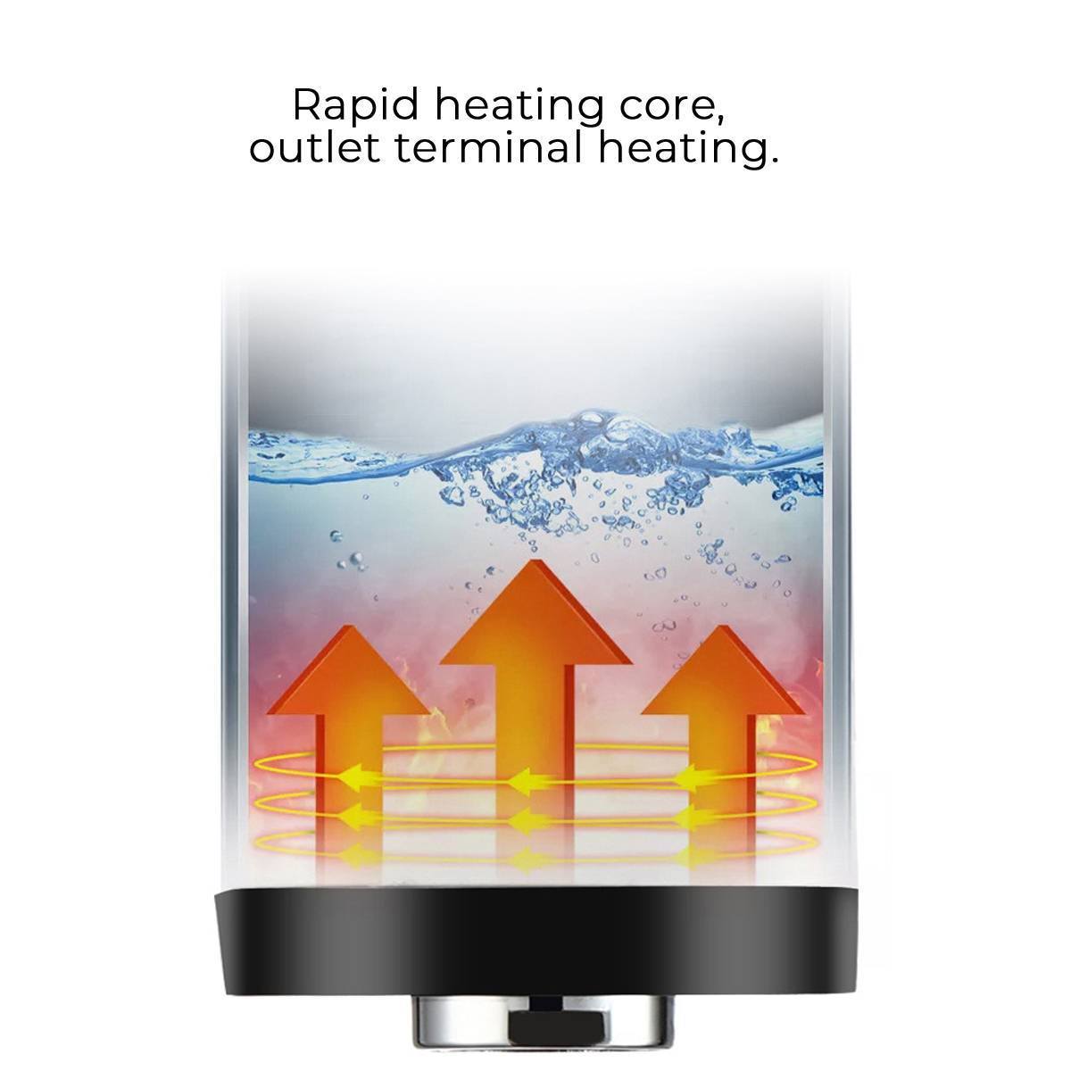 3000W Kitchen Faucet Electric Faucet Water Heater Instant Hot Water Digital LCD DisplayElectric Tankless Fast Heating Water Tap T200424