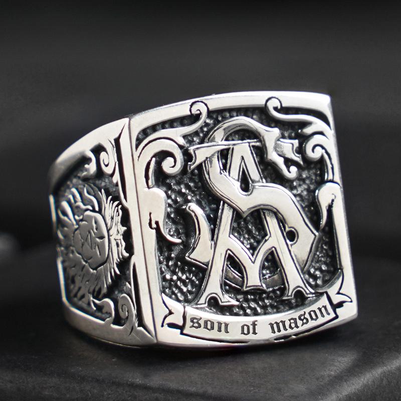 Masonic STAM Silver Ring fashion men custom-made 925 Silver wide index finger ring personalized ins trend
Masonic STAM Silver Ring fashion men custom-made 925 Silver wide index finger ring personalized ins trend