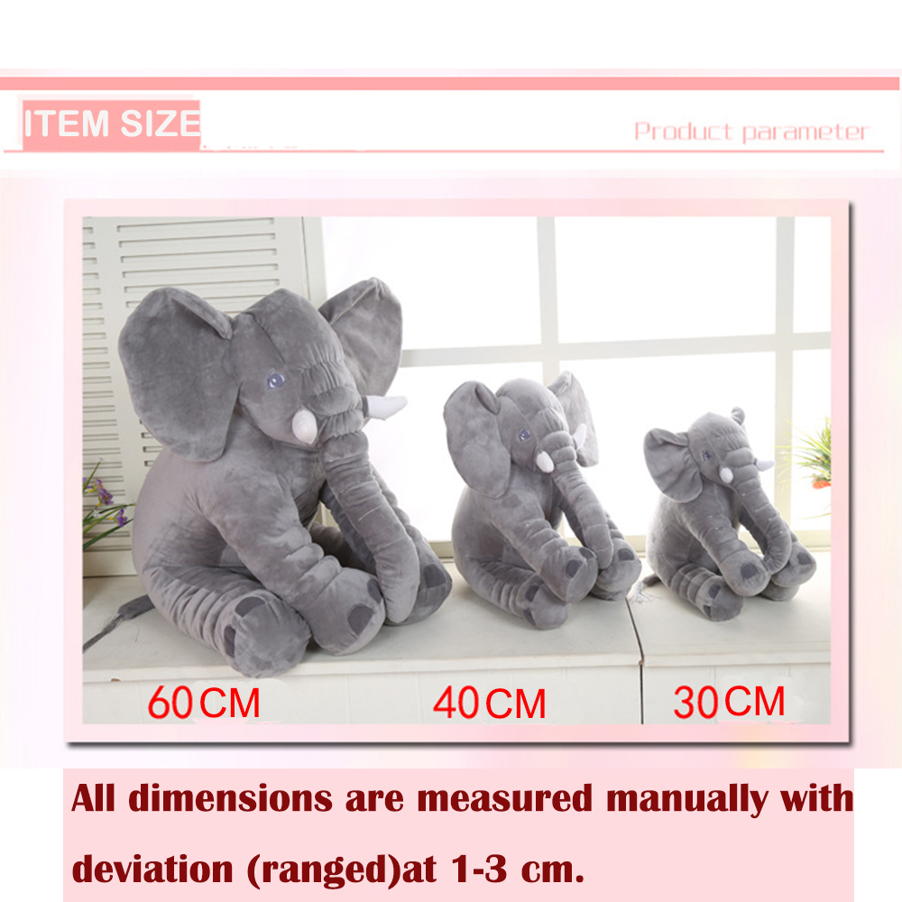 Baby Elephant Appease Pillow Kid Sleeping Back Cushion Cartoon Plush Stuffed Pillow Christmas Gift for Baby Girls Boy Gift LJ201014