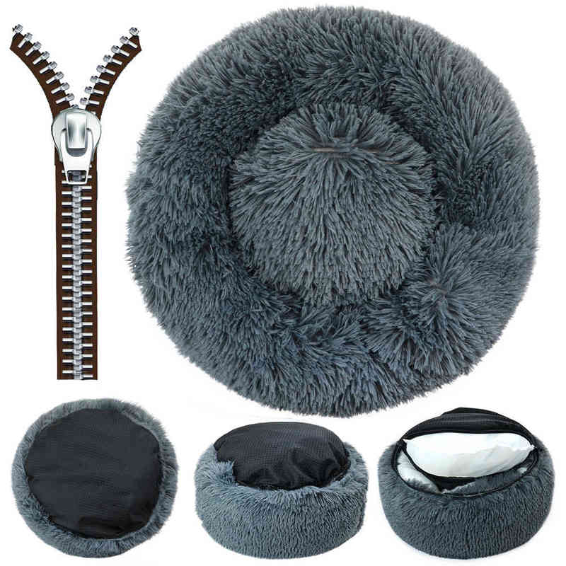 Round Removable Cover Dog Sofa Bed Dog Kennel with Zipper Washable Pet Bed Cat Mats Warm Sleeping Sofa for Large and Small Dog 211228 от DHgate WW