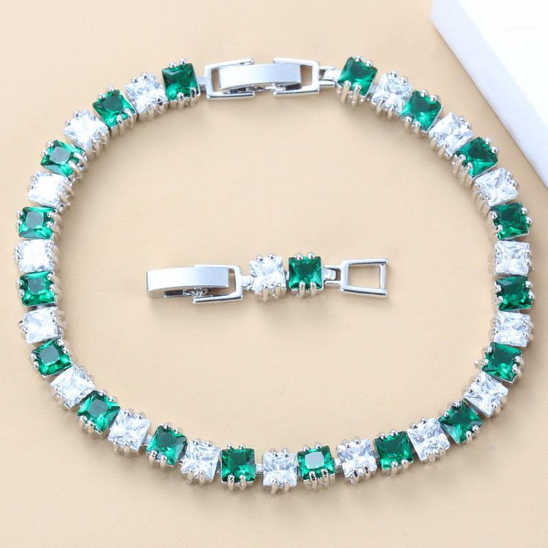 Bridal Fashion Jewelry Green White Cubic Zirconia Link Chain Bracelet Adjustable Length 21CM For Women1
Bridal Fashion Jewelry Green White Cubic Zirconia Link Chain Bracelet Adjustable Length 21CM For Women1