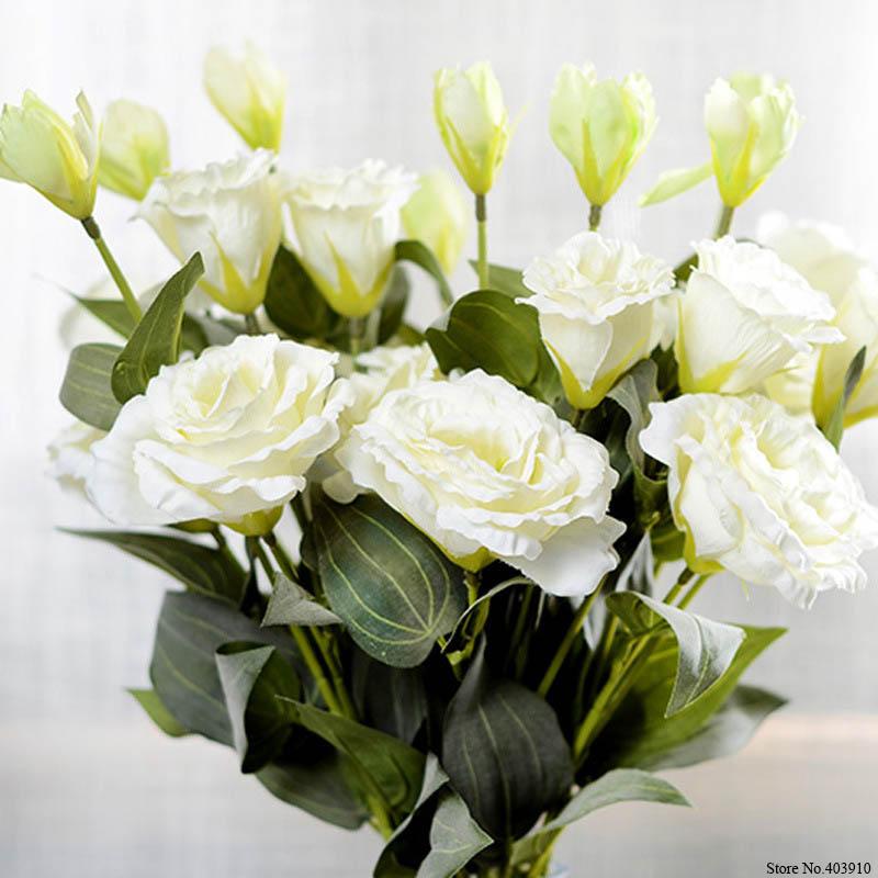 European Artificial silk Flower 3 Heads Fake Eustoma Gradiflorus Lisianthus Christmas Wedding Party Home Decorative 5 Colours, Color d
European Artificial silk Flower 3 Heads Fake Eustoma Gradiflorus Lisianthus Christmas Wedding Party Home Decorative 5 Colours, Color d