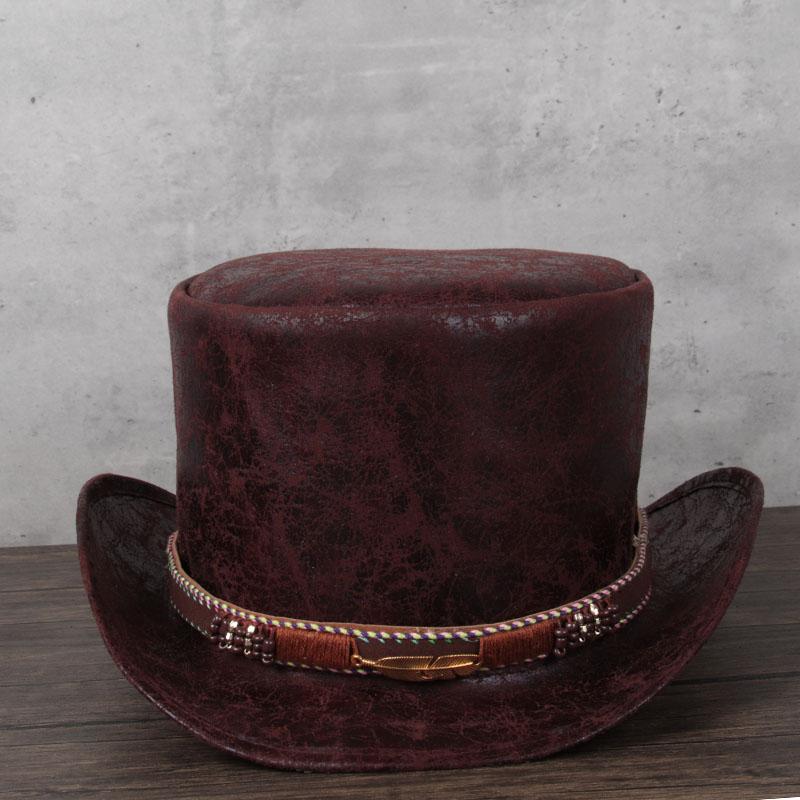 Women Men Leather Top Hat President Lday Fedora Hat Magic Flat Steampunk Cosplay Pork Pie Party Cap, Gold
Women Men Leather Top Hat President Lday Fedora Hat Magic Flat Steampunk Cosplay Pork Pie Party Cap, Gold