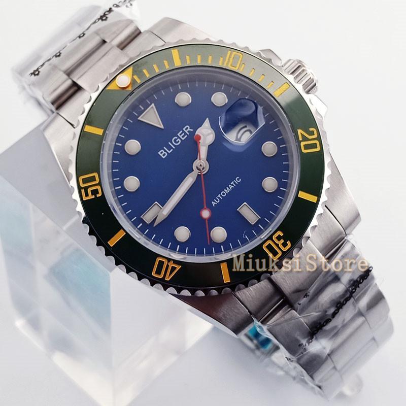 40mm Date Horloge Montres Hommes bracelet Sport Relogio blue dial Masculino Luminous Automatic Top Marque Luxe green1, 2590-10
40mm Date Horloge Montres Hommes bracelet Sport Relogio blue dial Masculino Luminous Automatic Top Marque Luxe green1, 2590-10