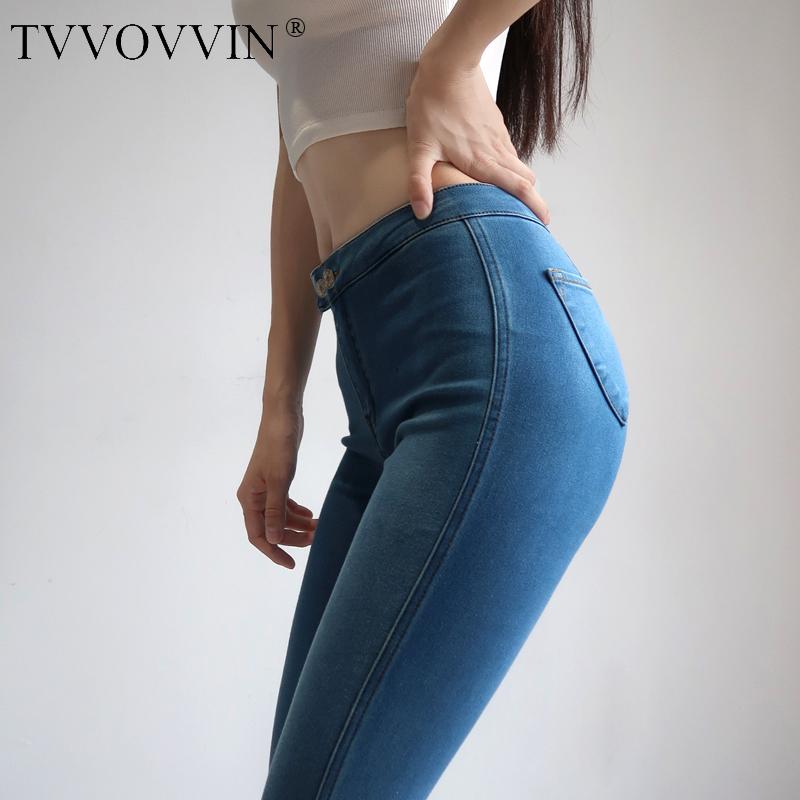 TVVOVVIN All-match Slim High Waist High Elastic Two-piece Buttons Sexy Hip Tight Jeans Skinny Pants Trousers DFW4, Medium blue
TVVOVVIN All-match Slim High Waist High Elastic Two-piece Buttons Sexy Hip Tight Jeans Skinny Pants Trousers DFW4, Medium blue