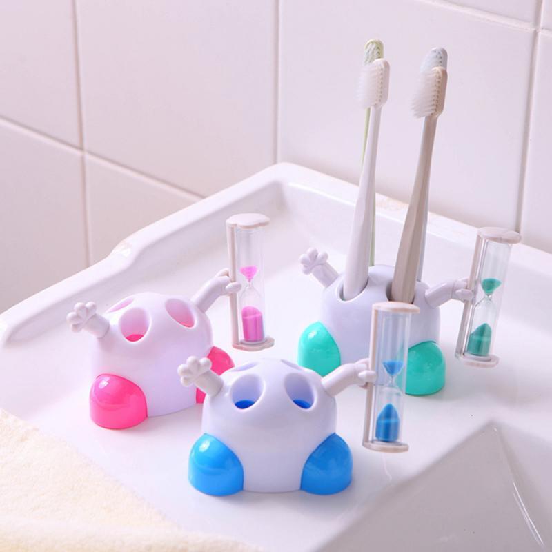Toothbrush Rack Holder with Sand Timer Hourglass Clock Toothbrush Holder Storage Rack Tooth Brush Stand Bathroom Accessories
Toothbrush Rack Holder with Sand Timer Hourglass Clock Toothbrush Holder Storage Rack Tooth Brush Stand Bathroom Accessories