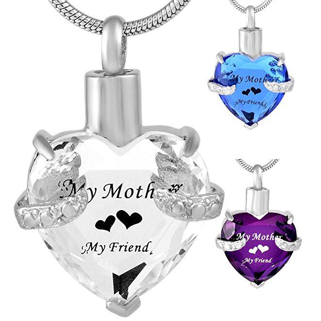 9790 My Mother My Friend Heart Shape Crystal cremation ashes into jewelry Urn Keepsake Stainless Steel Women Necklace
9790 My Mother My Friend Heart Shape Crystal cremation ashes into jewelry Urn Keepsake Stainless Steel Women Necklace