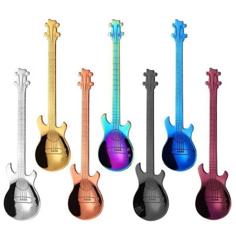 1pcs Beautiful 7 Colors Stainless Steel Guitar Music Shaped Love Coffee Spoon Teaspoon Children Spoon Coffee Use Accessories
1pcs Beautiful 7 Colors Stainless Steel Guitar Music Shaped Love Coffee Spoon Teaspoon Children Spoon Coffee Use Accessories