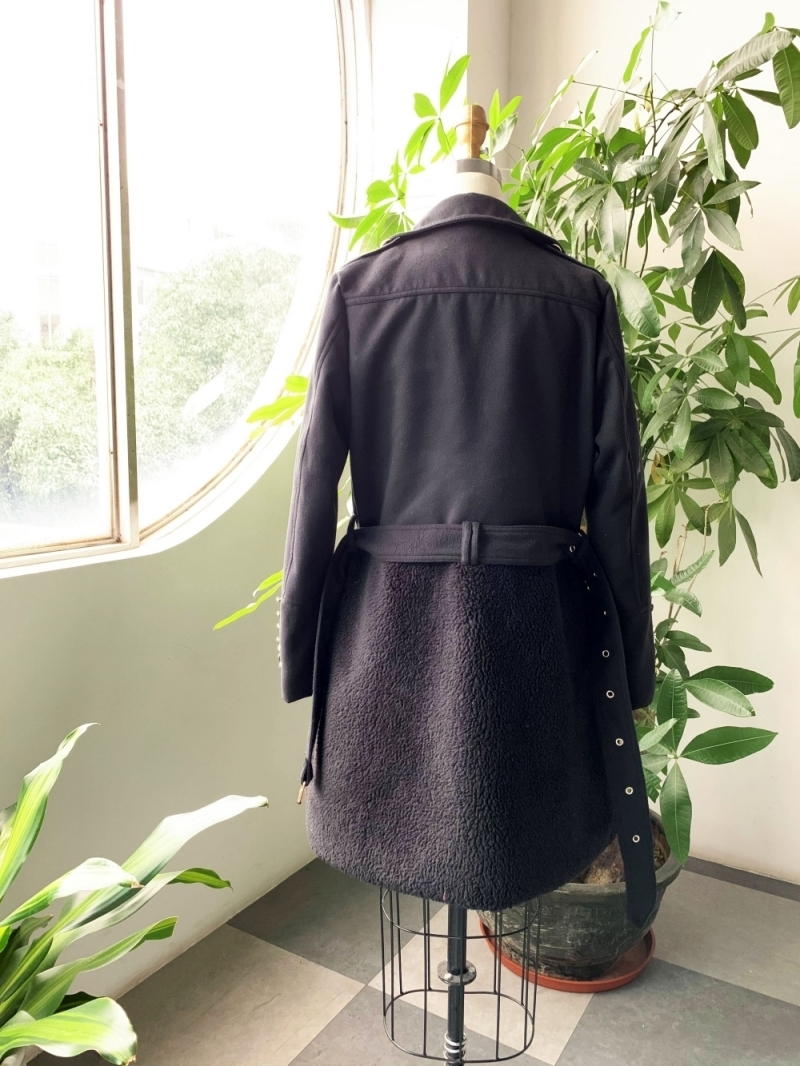 Winter Women Jacket Woolen Overcoat Long Button Slim Coat Women's Office Clothes Black Elegant Ladies Warm Sexy Coats 201112