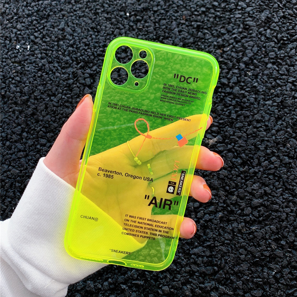 ins Fluorescence Sport Brand White label Phone Case for iPhone 12 mini 11 Pro X XS MAX XR 7 8 Plus Clear Soft Silicon Cover Capa
ins Fluorescence Sport Brand White label Phone Case for iPhone 12 mini 11 Pro X XS MAX XR 7 8 Plus Clear Soft Silicon Cover Capa