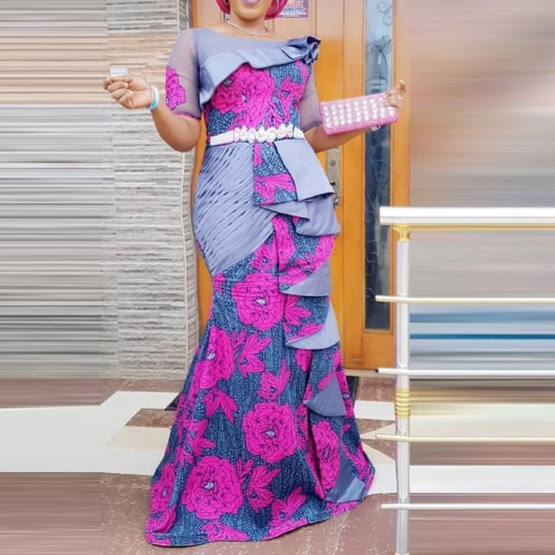 Plus Size Ankara Dresses Women African Print Dress Ruffles Floral Bodycon Long Dress Ladies Clothes vestido de festa longo, Black;gray
Plus Size Ankara Dresses Women African Print Dress Ruffles Floral Bodycon Long Dress Ladies Clothes vestido de festa longo, Black;gray