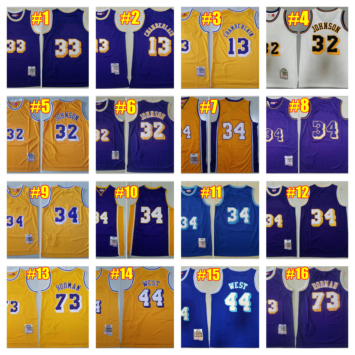 Mitchell and Ness Basketball Wilt Chamberlain Jersey 13 Johnson Jerry West 44 Dennis Rodman 73 Dikembe Mutombo Carmelo Anthony Allen Iverson Men Vintage Sport Retro, Photo a
Mitchell and Ness Basketball Wilt Chamberlain Jersey 13 Johnson Jerry West 44 Dennis Rodman 73 Dikembe Mutombo Carmelo Anthony Allen Iverson Men Vintage Sport Retro, Photo a