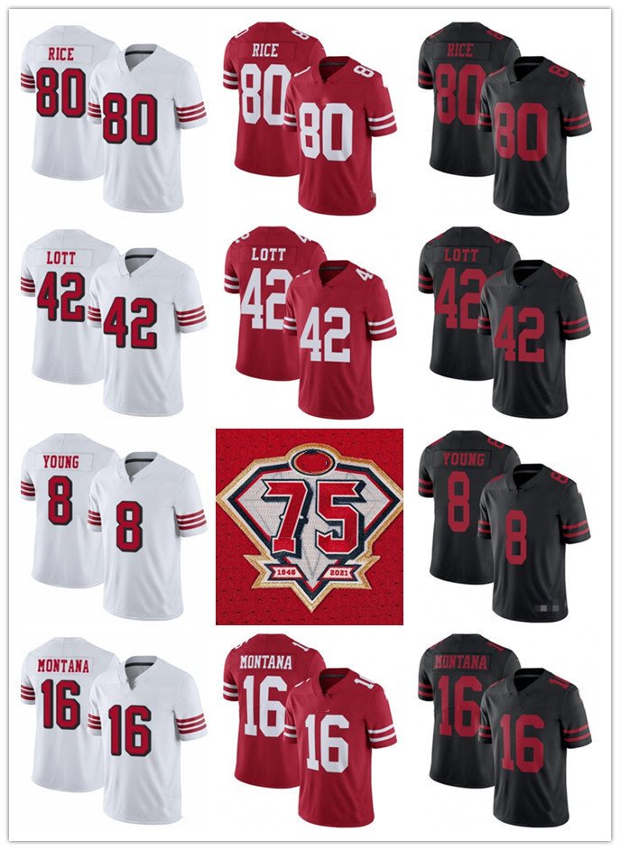 75th Mens Womens Youth 8 Steve Young Red 16 Joe Montana Black 42 Ronnie Lott White 80 Jerry Rice Football Jerseys, Colour
75th Mens Womens Youth 8 Steve Young Red 16 Joe Montana Black 42 Ronnie Lott White 80 Jerry Rice Football Jerseys, Colour