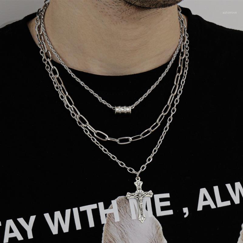 DIEZI Hip Hop Men Cross Pendant Necklace Multilayer Silver Color Chain Choker Necklaces Women Vintage Statement Necklace 20201
DIEZI Hip Hop Men Cross Pendant Necklace Multilayer Silver Color Chain Choker Necklaces Women Vintage Statement Necklace 20201