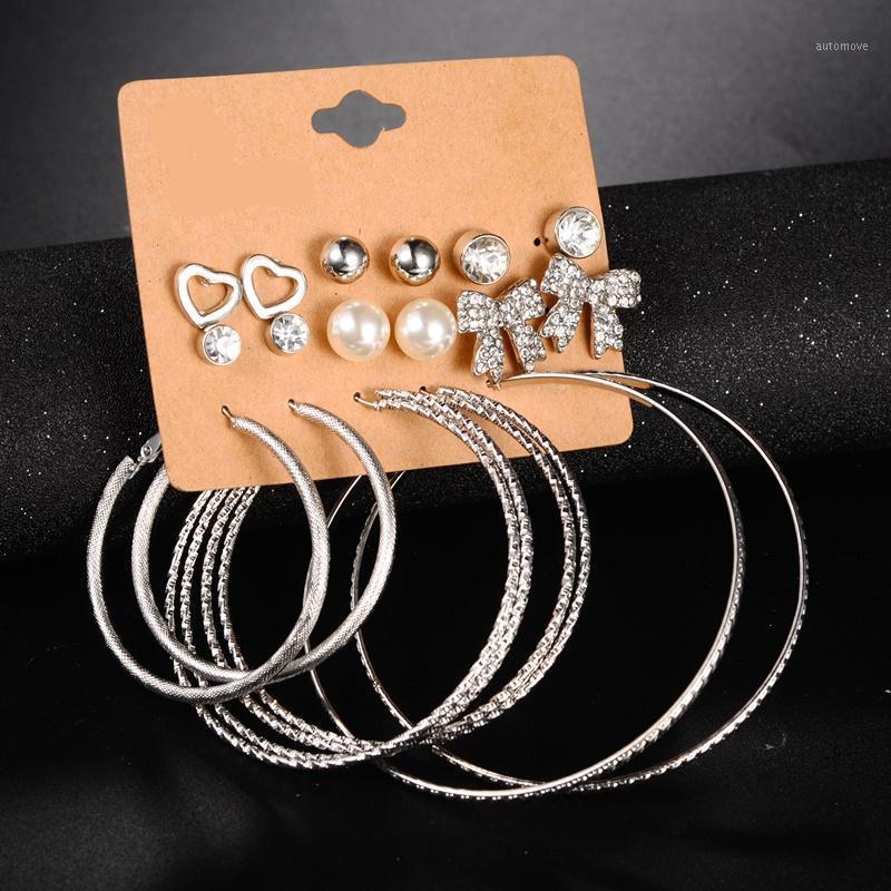 9 Pairs/lot Punk Heart Bow Hoop Earrings Suit For Women Crystal Bowknot Earing Big Circle Ear Studs Bijoux Femme Brincos Aros1
9 Pairs/lot Punk Heart Bow Hoop Earrings Suit For Women Crystal Bowknot Earing Big Circle Ear Studs Bijoux Femme Brincos Aros1