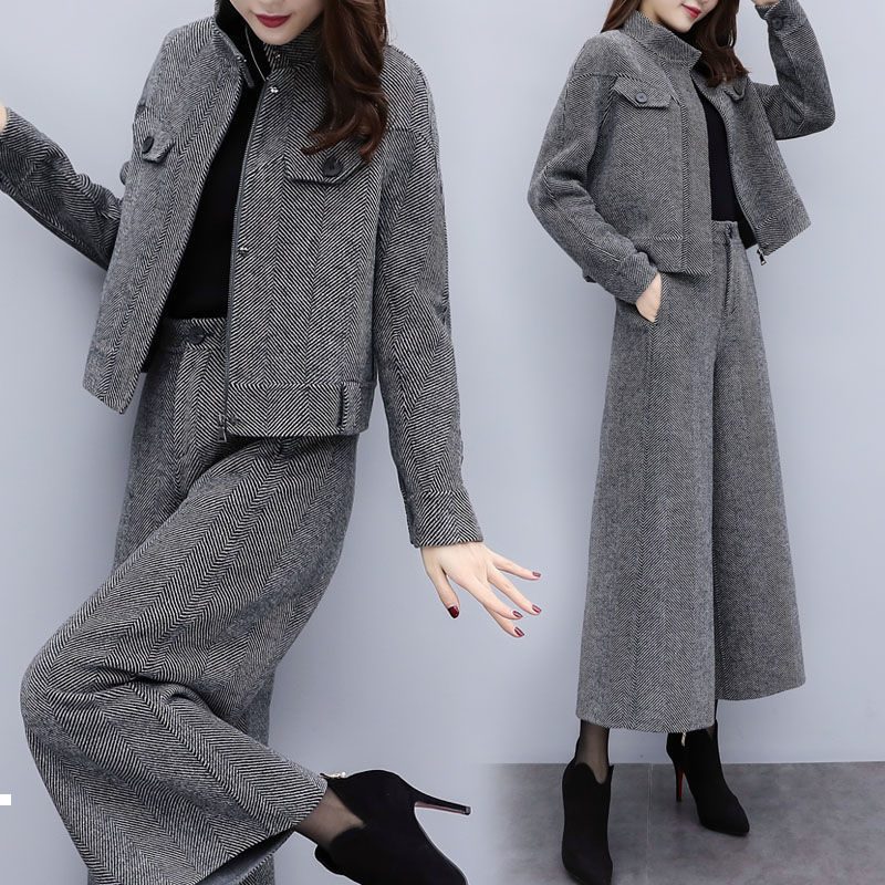 autumn 2021 New wool two pieces women's clothing short coat and long pants elegant suits y477 4K9R, Suit
autumn 2021 New wool two pieces women's clothing short coat and long pants elegant suits y477 4K9R, Suit