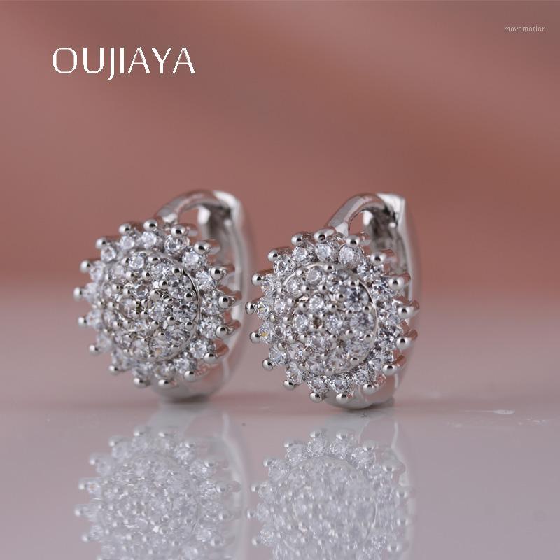 OUJIAYA Simple Exquisite 585 Rose Gold round earrings Natural Zircon Fine Jewelry Women Dangle Earrings RU Hot Party Wedding A591
OUJIAYA Simple Exquisite 585 Rose Gold round earrings Natural Zircon Fine Jewelry Women Dangle Earrings RU Hot Party Wedding A591