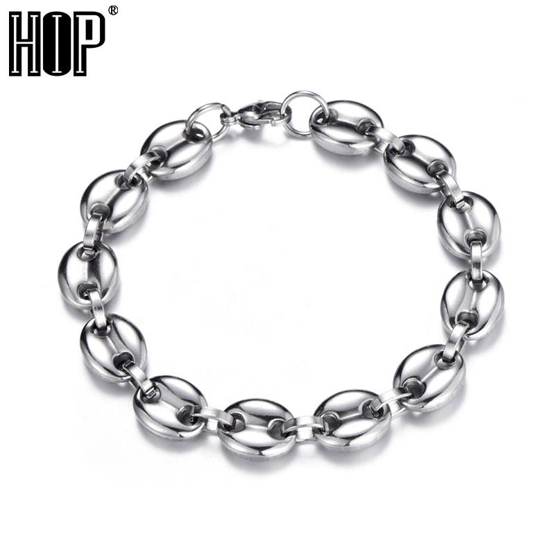 HIP Hop Width 11MM Stainless Steel Gold Coffee Beans Link Chain Bracelets Chain For Men Jewelry
HIP Hop Width 11MM Stainless Steel Gold Coffee Beans Link Chain Bracelets Chain For Men Jewelry