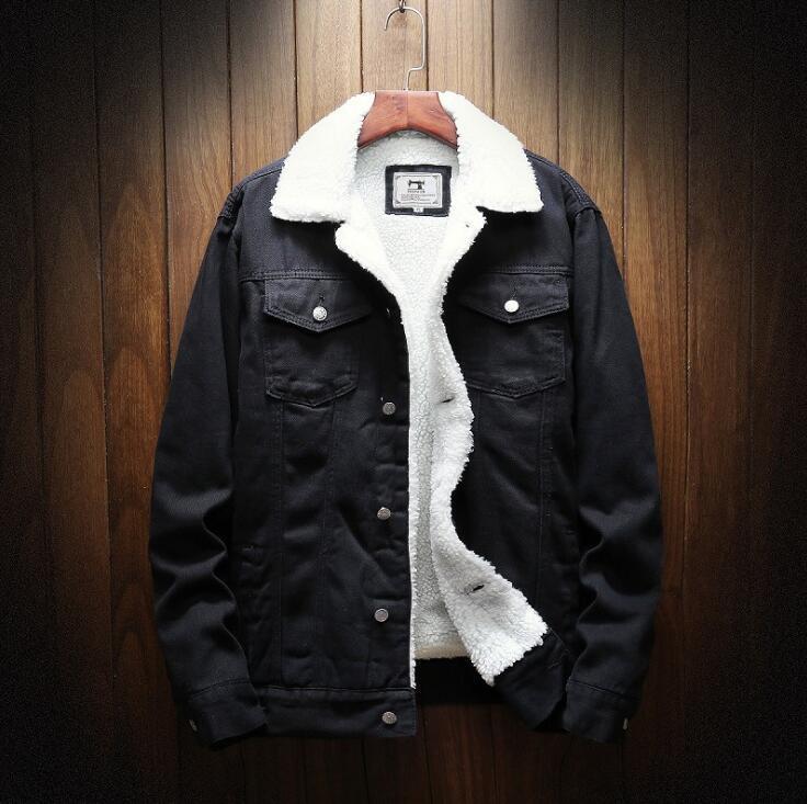winter Men Jacket And Coat Warm Fleece Denim Jacket Fashion Mens Jean Jackets Outwear Male Cowboy Plus Size 6XL 201114