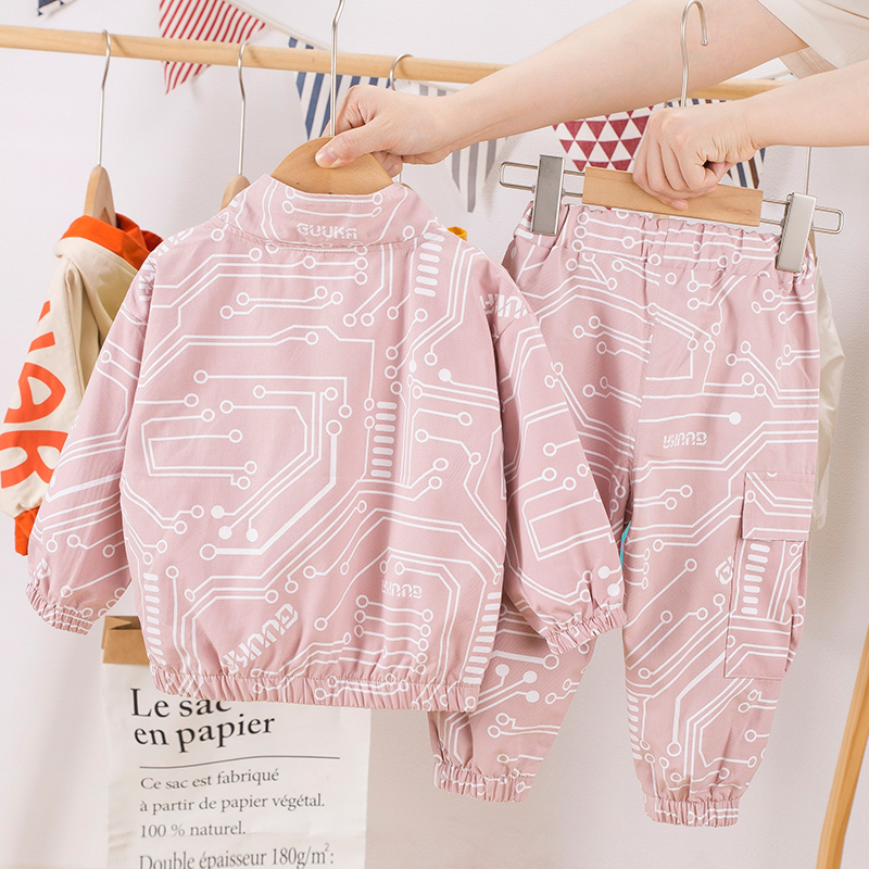 Circuit Board Design Children's Clothing Baby Kids Boys Girls 2 Pcs Set Tracksuit for Toddler 3 Years Old 2020 Fall Cute SuitX1019