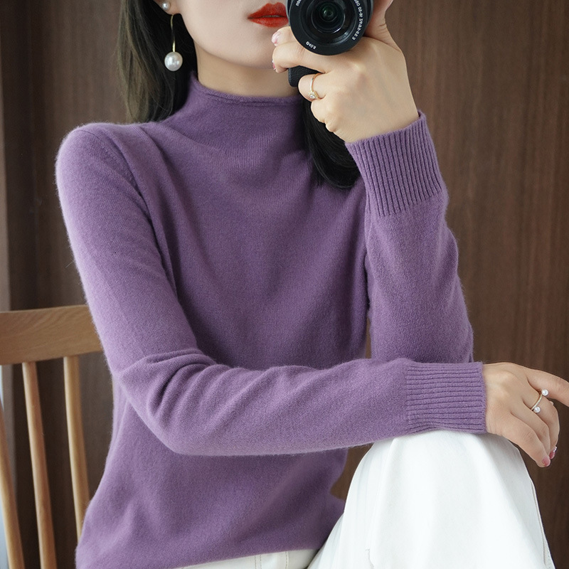 2021 New Autumn and winter of women half-turtle necks new sweater with women' bottoms, Shallow rice.
2021 New Autumn and winter of women half-turtle necks new sweater with women' bottoms, Shallow rice.