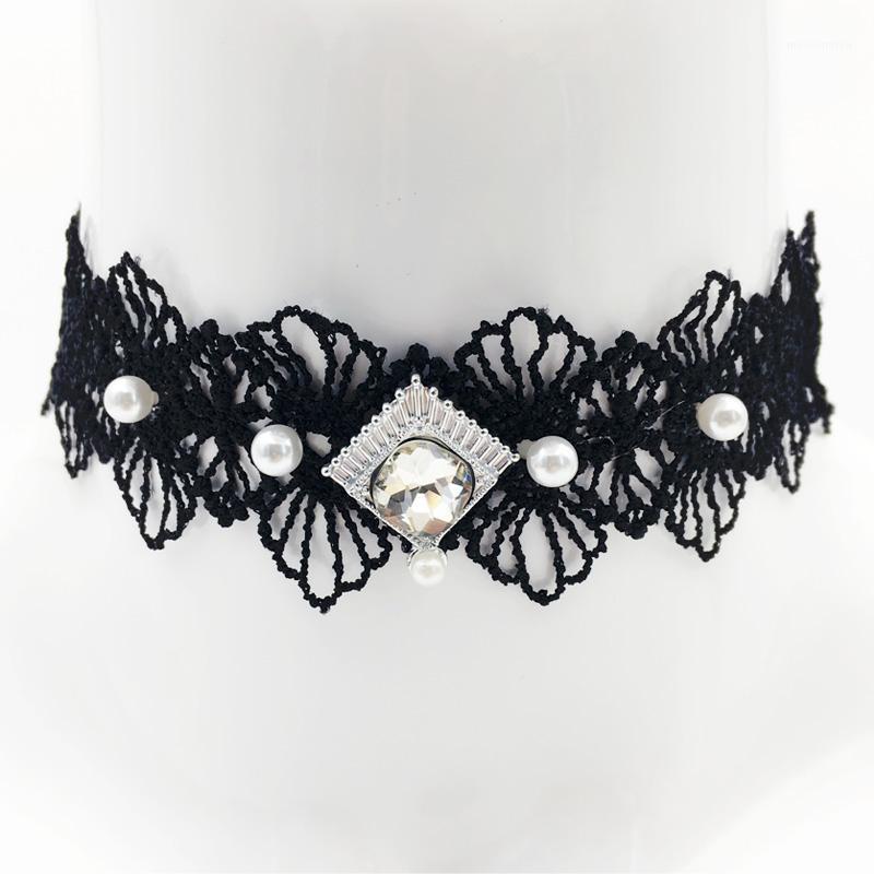 LEMOER Boho Black Lace Flower Chokers Necklaces Designer Crystal Pearl Collar Necklace Statement Jewelry collares mujer Bijoux1
LEMOER Boho Black Lace Flower Chokers Necklaces Designer Crystal Pearl Collar Necklace Statement Jewelry collares mujer Bijoux1