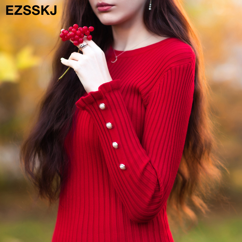 autumn winter thick Mermaid sweater Trumpet women slim midi Female chic knit elegant dress 201030
