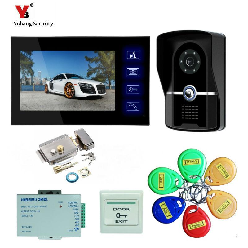 Yobang Security Color touch screen video intercom door phone IR camera door bell 7-inch Monitor RFID Keyfob Apartment Security
Yobang Security Color touch screen video intercom door phone IR camera door bell 7-inch Monitor RFID Keyfob Apartment Security