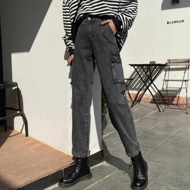 Boyfriend Jeans For Women High Waist Loose Zipper Plus Size Pocket Gray Denim Cargo Pants 4xl 5xl, Black gray 2206
Boyfriend Jeans For Women High Waist Loose Zipper Plus Size Pocket Gray Denim Cargo Pants 4xl 5xl, Black gray 2206