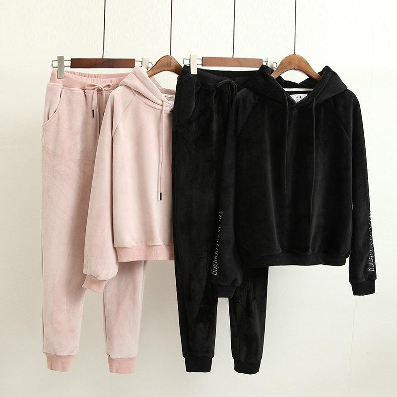 Velvet Tracksuit Women Sport Suit Thick Fleece Warm Hoodie Running Jogging Workout Casual Set Outfits Sportswear Sweatshirt+pant, Black
Velvet Tracksuit Women Sport Suit Thick Fleece Warm Hoodie Running Jogging Workout Casual Set Outfits Sportswear Sweatshirt+pant, Black
