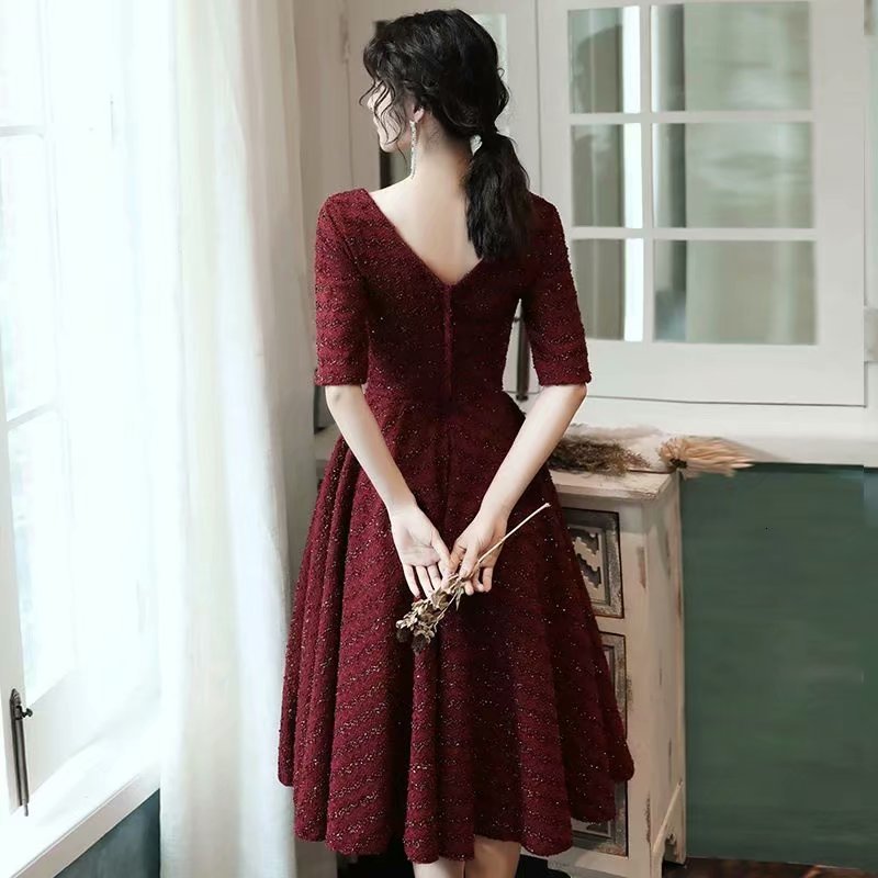 2021 New Robe Sexy Soiree Decote on v Burgundy Dressed Mid Night a Party Dress Line RYS2 evening
2021 New Robe Sexy Soiree Decote on v Burgundy Dressed Mid Night a Party Dress Line RYS2 evening