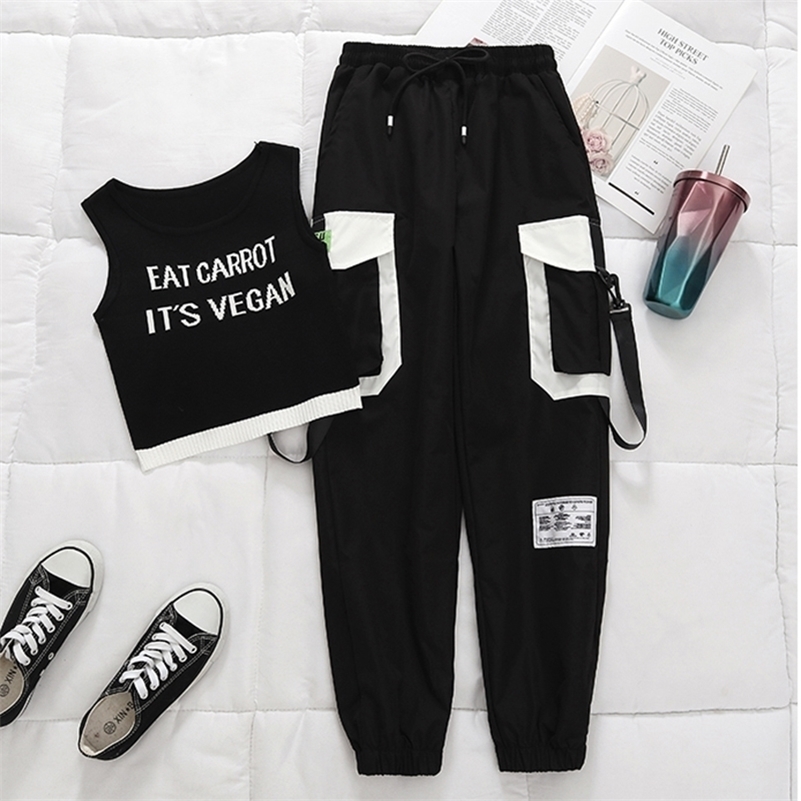 Spring Black Ribbon Cargo Pants Women High Waisted Joggers Women Women's Summer Big Pocket Sweatpants LJ201130, T shirt
Spring Black Ribbon Cargo Pants Women High Waisted Joggers Women Women's Summer Big Pocket Sweatpants LJ201130, T shirt