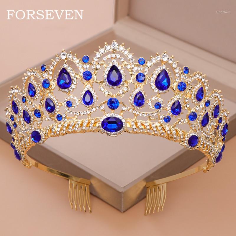 Blue Crystal Rhinestone Bride Tiaras and Crowns Wedding Hair Accessories Gold Tiara Bride Headpiece With Comb Baroque Jewelry1
Blue Crystal Rhinestone Bride Tiaras and Crowns Wedding Hair Accessories Gold Tiara Bride Headpiece With Comb Baroque Jewelry1