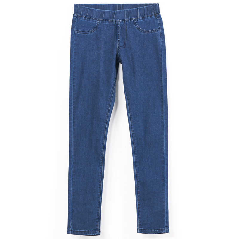 LEIJIJEANS Spring And Summer Plus Size Mid Elastic Waist Stretch Ankle length mom Jeans for Women Skinny Pants Capris Jeans 201029