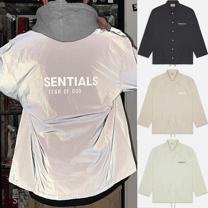 FOG Fear of God Essentials Coach Jacket Reflective Shirt Jackets Casual Oversized Shirts Men Women Outerwear Hip Hop Streetwear MG210002, Black
FOG Fear of God Essentials Coach Jacket Reflective Shirt Jackets Casual Oversized Shirts Men Women Outerwear Hip Hop Streetwear MG210002, Black