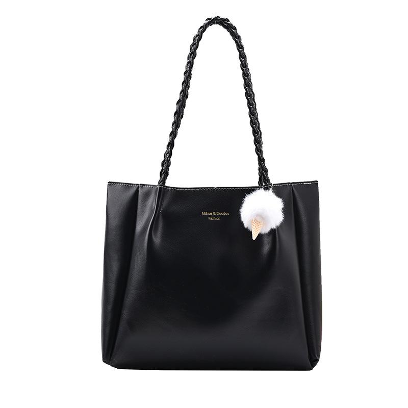 Women's twist braid large capacity shoulder bag hair ball pendant 2021 new, Coffee color
Women's twist braid large capacity shoulder bag hair ball pendant 2021 new, Coffee color