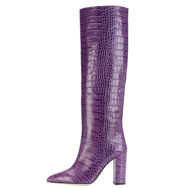 2020 Newest Leather Knee High Boots Women Sexy Pointed Toe Slip On Thigh High Boots Fashion Brand Designer Booties Winter, Blue
2020 Newest Leather Knee High Boots Women Sexy Pointed Toe Slip On Thigh High Boots Fashion Brand Designer Booties Winter, Blue