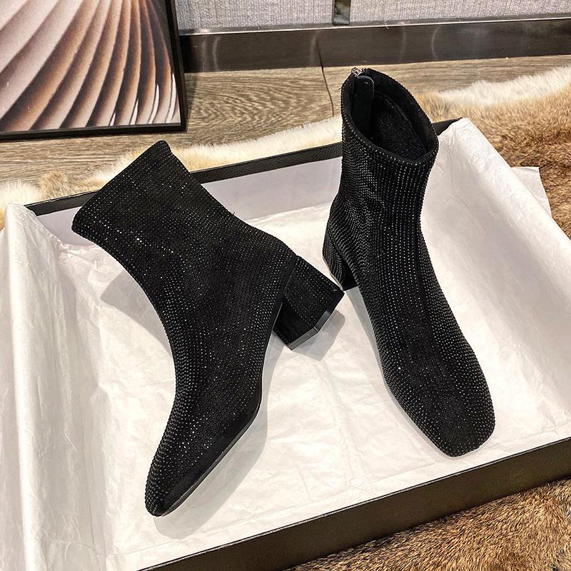 Brand Women's Shoes Zipper Autumn Boots Boots-women Booties Woman 2021 High Heels Winter Footwear Fashion Ankle Stiletto Rubber
Brand Women's Shoes Zipper Autumn Boots Boots-women Booties Woman 2021 High Heels Winter Footwear Fashion Ankle Stiletto Rubber