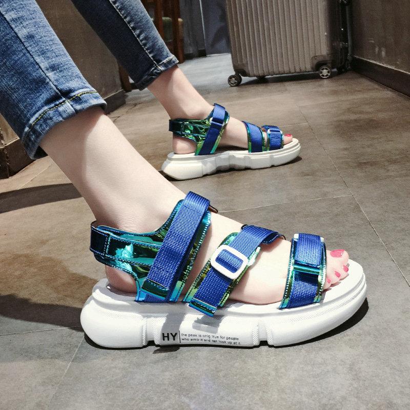 Fashion Casual High Platform Sandals Flat Shoes Women's Fluorescent Color Sandals Spring Summer Ladies Walking Shoes, Green
Fashion Casual High Platform Sandals Flat Shoes Women's Fluorescent Color Sandals Spring Summer Ladies Walking Shoes, Green