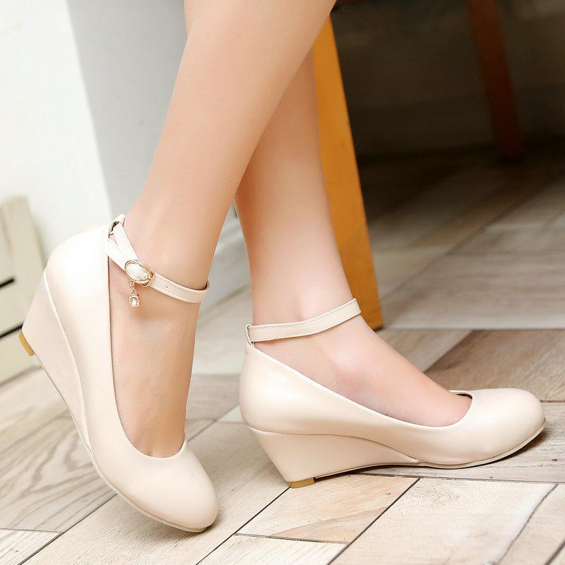 AGODOR Women Casual Wedge High Heel Pumps Ankle Strap All Match Ladies Pumps Shoes Spring/autumn Elegant Size 33-45, Black
AGODOR Women Casual Wedge High Heel Pumps Ankle Strap All Match Ladies Pumps Shoes Spring/autumn Elegant Size 33-45, Black