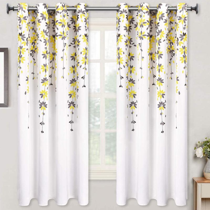 Flowers Window Curtain Room Darkening Floral Window Treatment Cascading Grommet Curtains Flower Drapes for Bedroom Living Room, Blue
Flowers Window Curtain Room Darkening Floral Window Treatment Cascading Grommet Curtains Flower Drapes for Bedroom Living Room, Blue