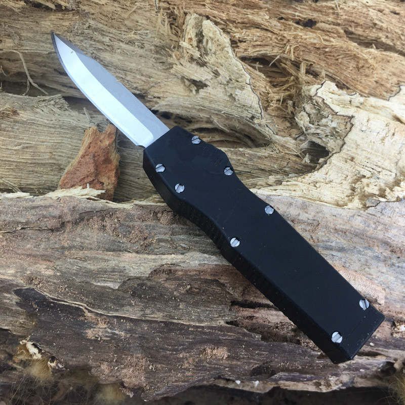 Glory V mini black Drop D2 tanto single action fixed blade folding autotf Pocket Survival Knife Xmas gift tool