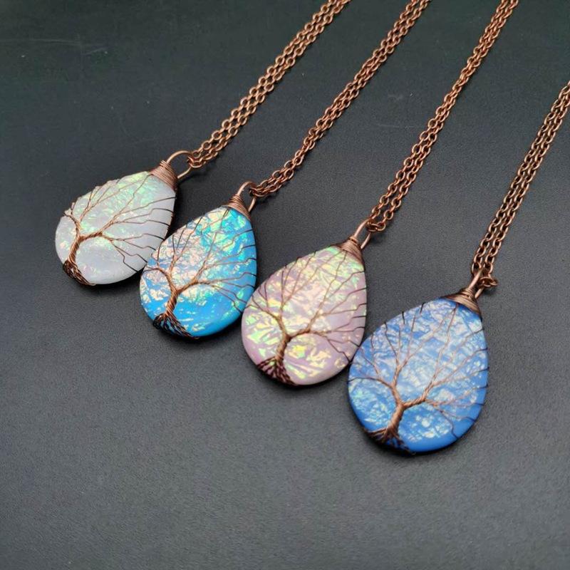 SEDmart Tree of Life Copper Wire Wrap Drop Pendant Necklaces for Women Men Handmade Winding Energy Stone Necklace Jewelry Gift
SEDmart Tree of Life Copper Wire Wrap Drop Pendant Necklaces for Women Men Handmade Winding Energy Stone Necklace Jewelry Gift