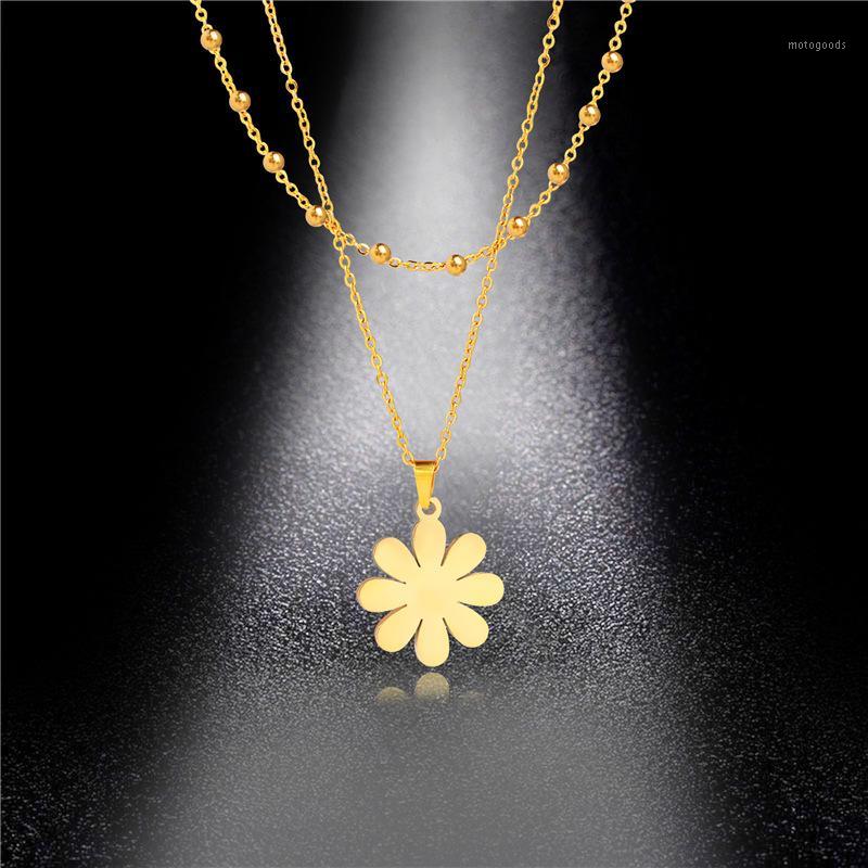 Stainless Steel Necklace Female Net Red Simple Clavicle Chain Double-layer Three-dimensional Titanium Steel Small Daisy Necklace1
Stainless Steel Necklace Female Net Red Simple Clavicle Chain Double-layer Three-dimensional Titanium Steel Small Daisy Necklace1