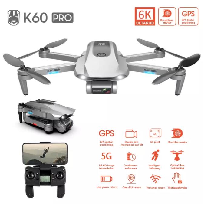 K60 PRO 6K HD Electric Adjustment Dual Camera 5G Drone, 50 Times Zoom, Two Axis Gimbal, Brushless Motor, GPS Positioning, Smart Follow 1pcs
K60 PRO 6K HD Electric Adjustment Dual Camera 5G Drone, 50 Times Zoom, Two Axis Gimbal, Brushless Motor, GPS Positioning, Smart Follow 1pcs