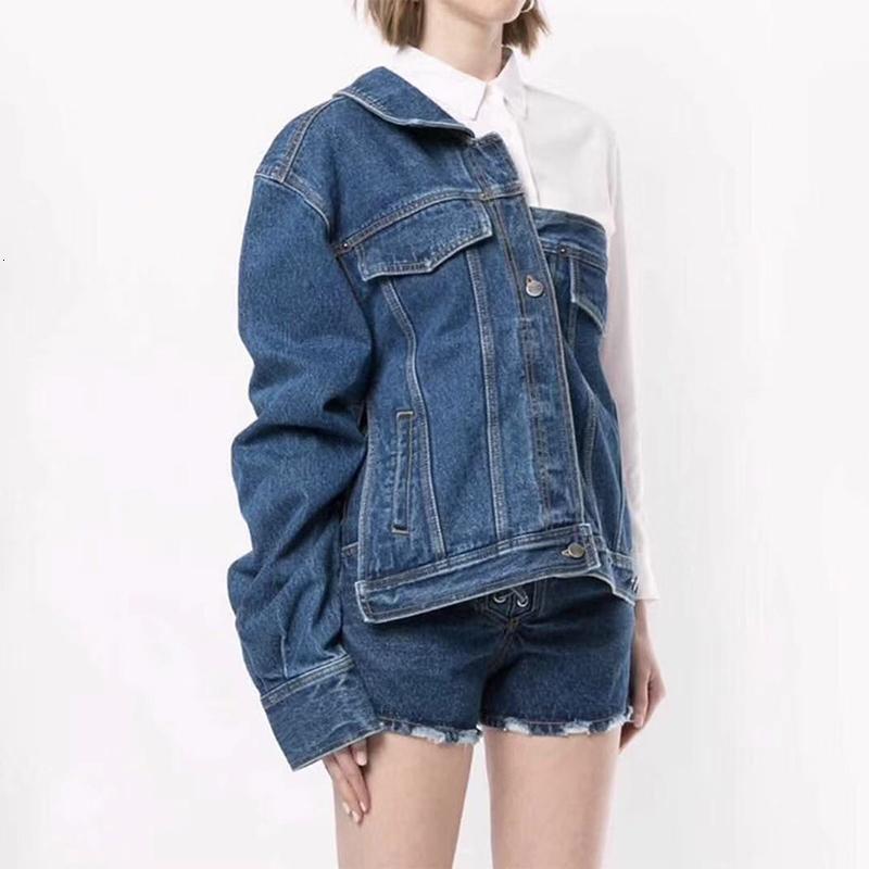 Denim Jacket Women Asymmetrical One Shoulder Jeans Jacket Women Coat 2020 High Street, Denim blue
Denim Jacket Women Asymmetrical One Shoulder Jeans Jacket Women Coat 2020 High Street, Denim blue